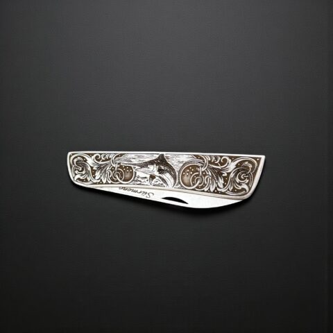 Alternative view of Sürmene Gravür İşlemeli Krom Çakı 02