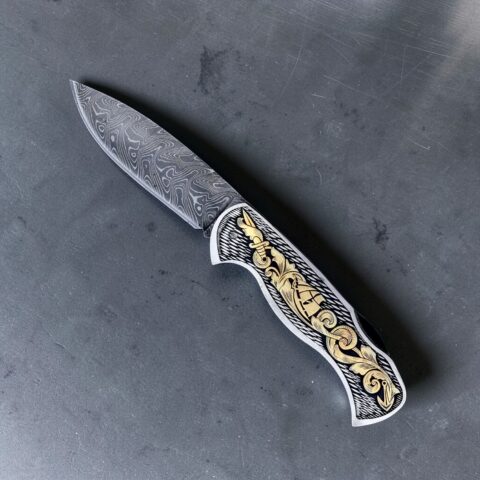 Sürmene Gravür İşlemeli Krom Çakı 07