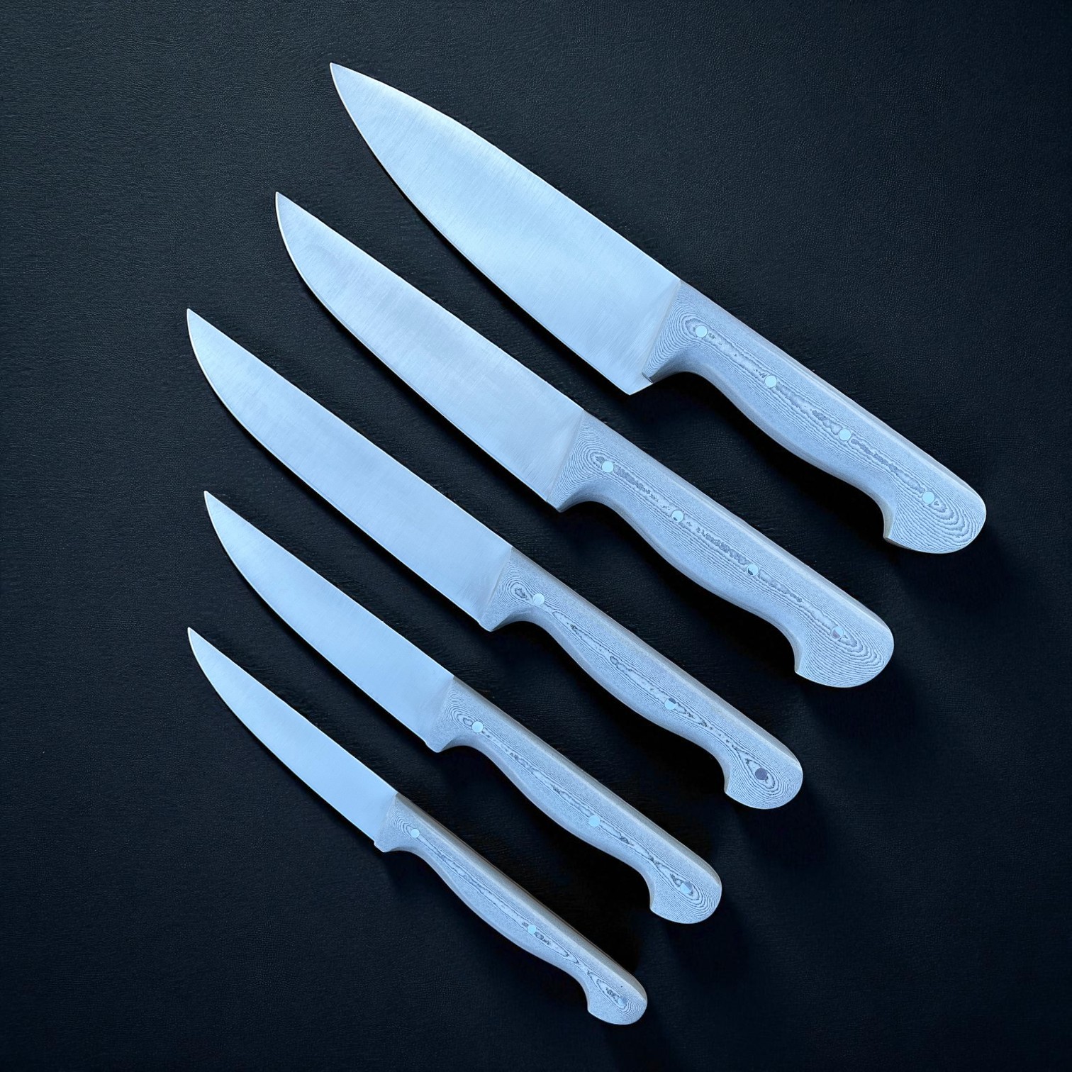 Sürmene El Yapımı 5'li Mutfak Bıçağı Seti 01