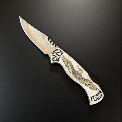 Sürmene Gravür İşlemeli Krom Çakı 10