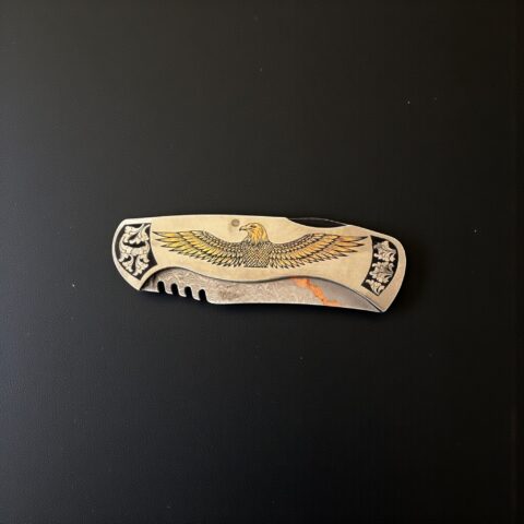 Alternative view of Sürmene Gravür İşlemeli Krom Çakı 10