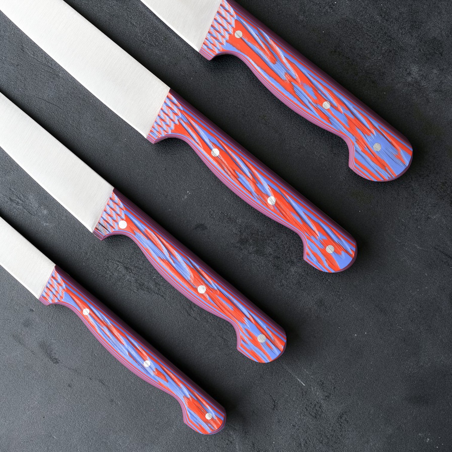 Sürmene El Yapımı 4'lü Mutfak Bıçağı Seti 01 - Görsel 2