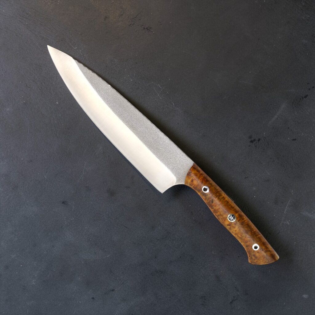 Stabilize ahşap sap şef bıçağı