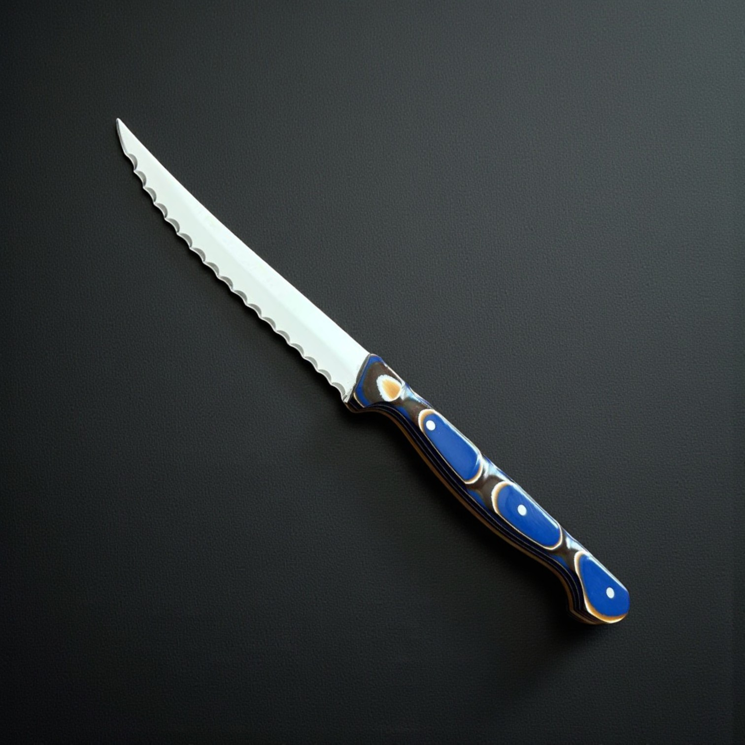 Sürmene El Yapımı Tekli Tırtıklı Meyve Bıçağı 01