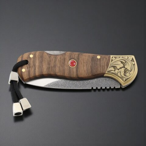 Alternative view of El Yapımı Ceviz Ağacı Sap Çakı - N690