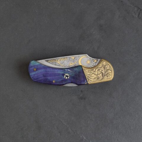 Alternative view of El Yapımı Altın Çakı - Ay Yıldız Figürlü