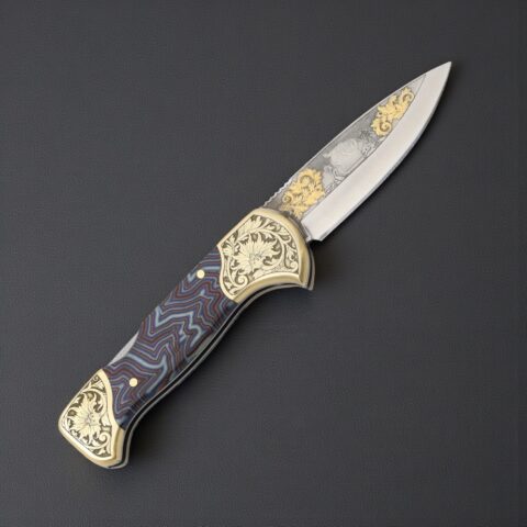 El Yapımı Altın Çakı - Çift Balçak 30 Ağustos Figürlü