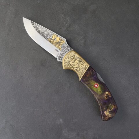 El Yapımı Altın Çakı - Osmanlı Sultanları Figürlü