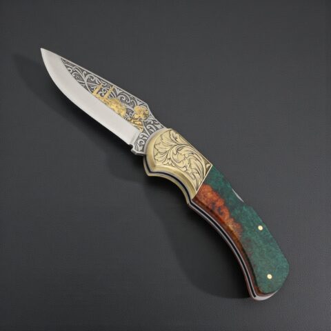 El Yapımı Altın Çakı - Ayasofya Figürlü