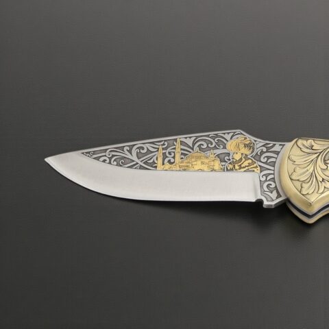 Alternative view of El Yapımı Altın Çakı - Ayasofya Figürlü