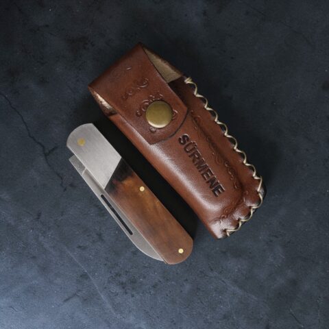 El Yapımı Ahşap - Krom Sap Çakı N690