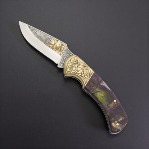 El Yapımı Altın Çakı - Osmanlı Sultanları Figürlü