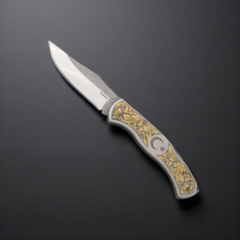 El Yapımı Krom Çakı Ay Yıldız - Elmax