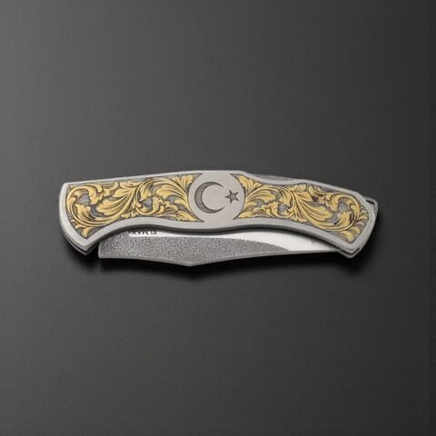 Alternative view of El Yapımı Krom Çakı Ay Yıldız - Elmax