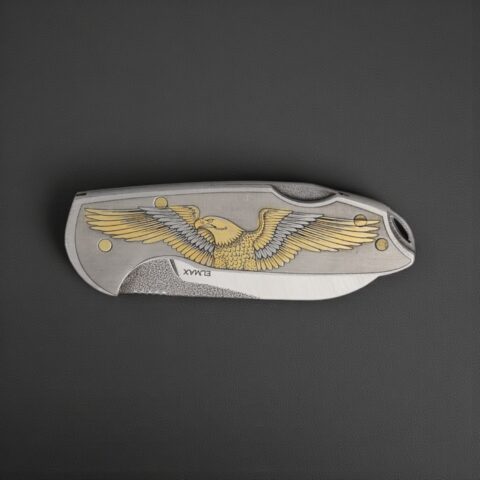 Alternative view of El Yapımı Krom Çakı Kartal Figürlü - Elmax