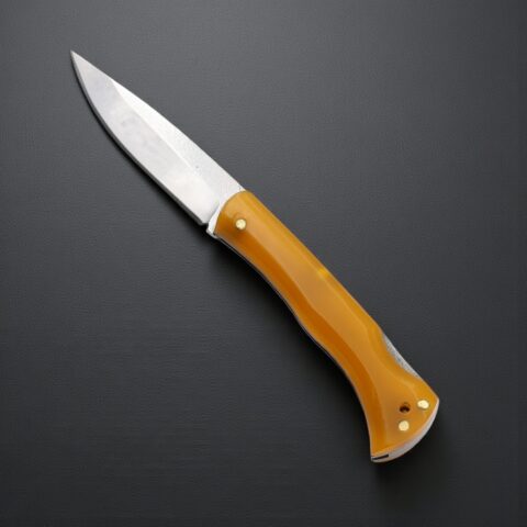 El Yapımı Sarı Verzalit Çakı - 4116