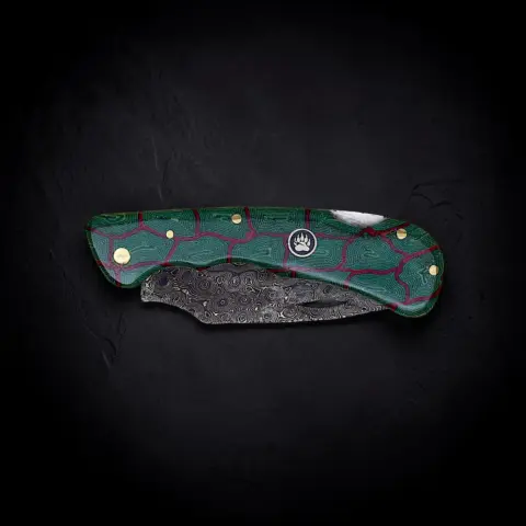 El Yapımı Damascus Çakı - Yelkenli Model - Görsel 2