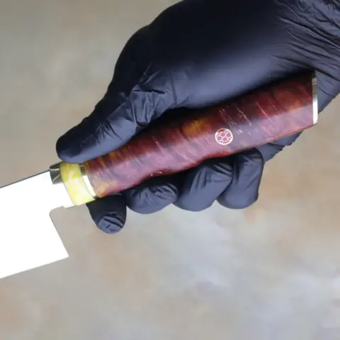 Alternative view of El Yapımı Santoku Şef Bıçağı - N690