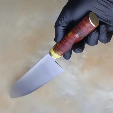 El Yapımı Santoku Şef Bıçağı - N690 - Görsel 3