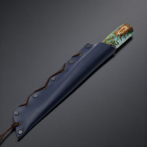 Alternative view of El Yapımı Avcı Bıçağı Epoksi Kozalak Kabza