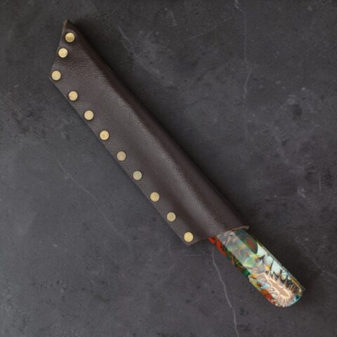 Alternative view of El Yapımı Avcı Bıçağı Epoksi Kozalak Kabza