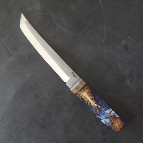 El Yapımı Avcı Bıçağı Epoksi Kozalak Kabza 01