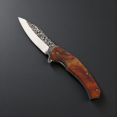 El Yapımı İşlemeli Çakı - D2