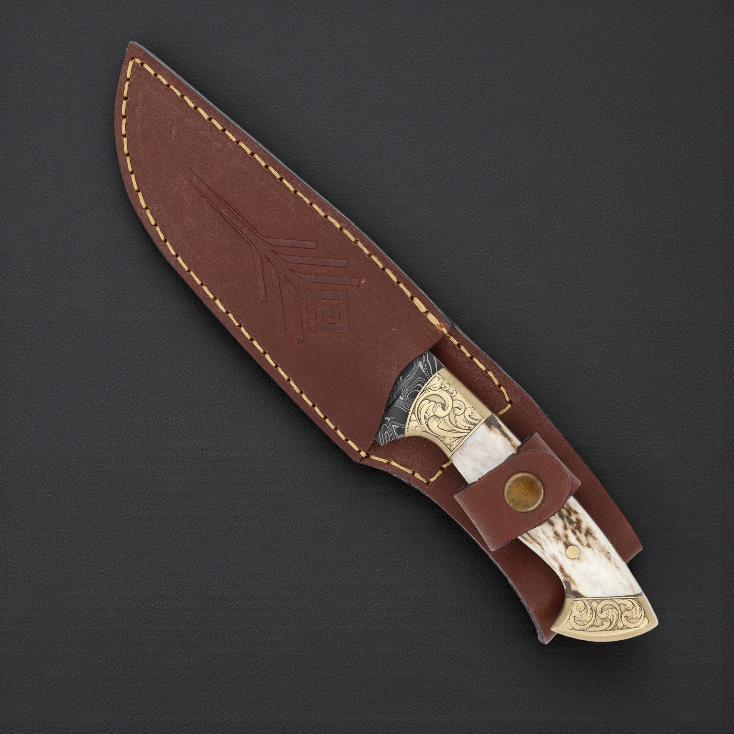 El Yapımı Damascus Av Bıçağı - Görsel 2