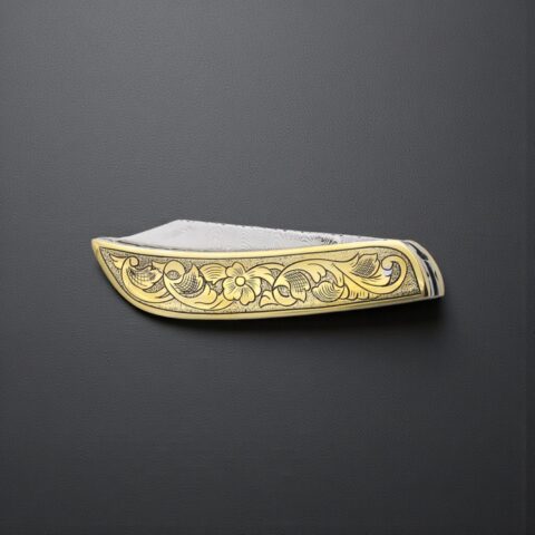 Alternative view of El Yapımı Damascus Çakı Pirinç Kabza