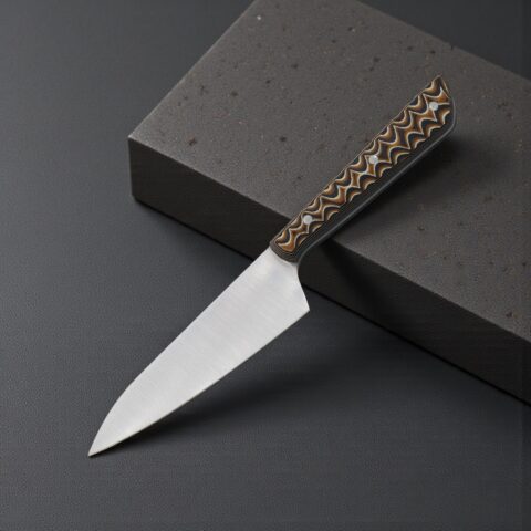 El Yapımı Küçük Model Şef Bıçağı - Verzalit Kabza