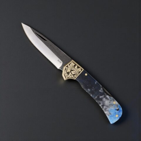 El Yapımı Kuzgun Model Çakı Epoksi Kabza