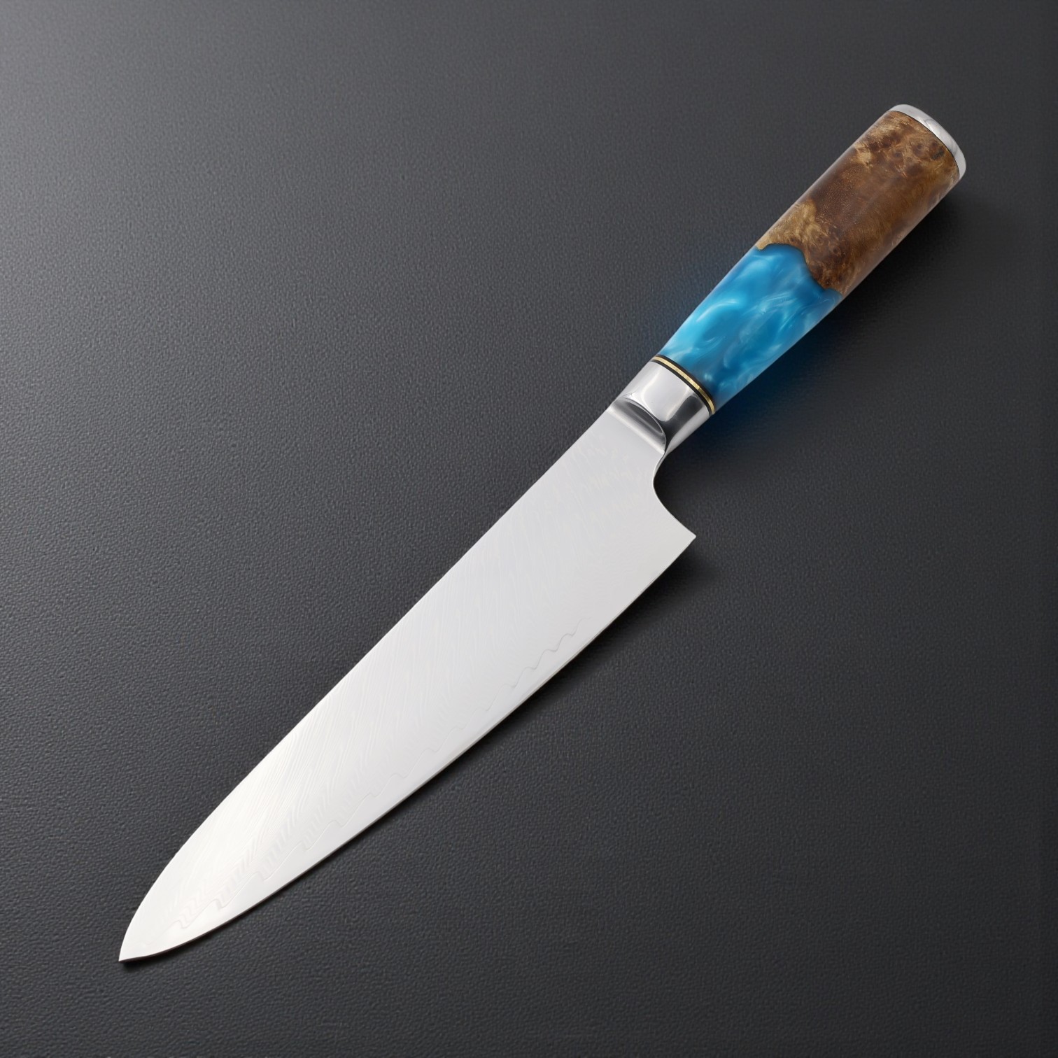 El Yapımı Şef Bıçağı - San Mai Çelik - Görsel 3