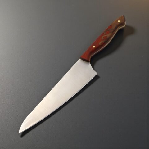 El Yapımı Şef Bıçağı Gül Ağacı Sap