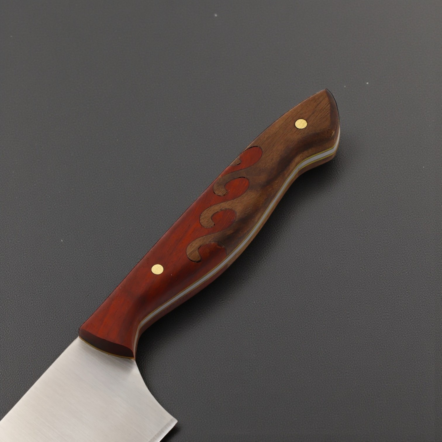 El Yapımı Şef Bıçağı Gül Ağacı Sap - Görsel 2