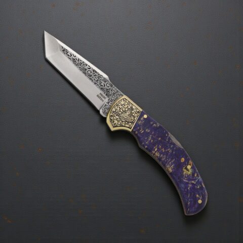 El Yapımı Çakı Tanto Model Tuğra İşlemeli