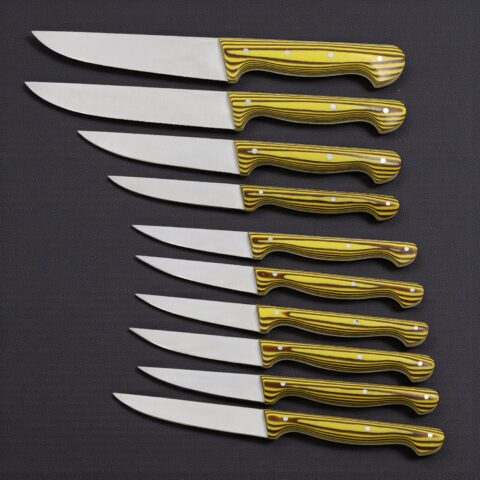 Alternative view of Sürmene El Yapımı 10'lu Mutfak Bıçağı Seti 04