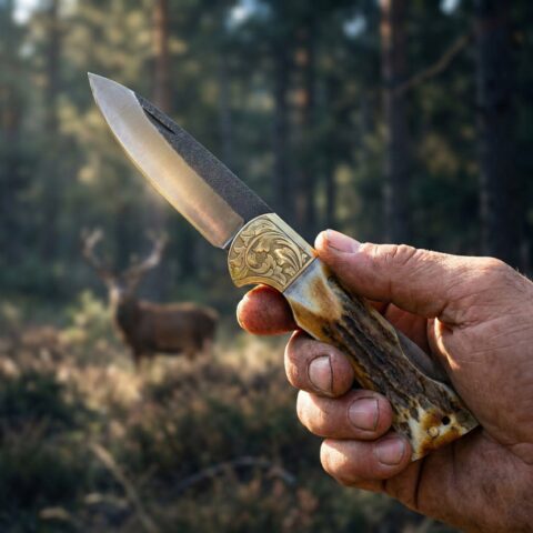 El Yapımı Çakı Geyik Boynuzu Kabza - N690