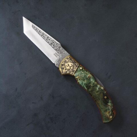 El Yapımı Çakı Tanto Model 3 Hilal İşlemeli