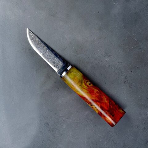 Sürmene El Yapımı Puukko Avcı Bıçağı - Damascus