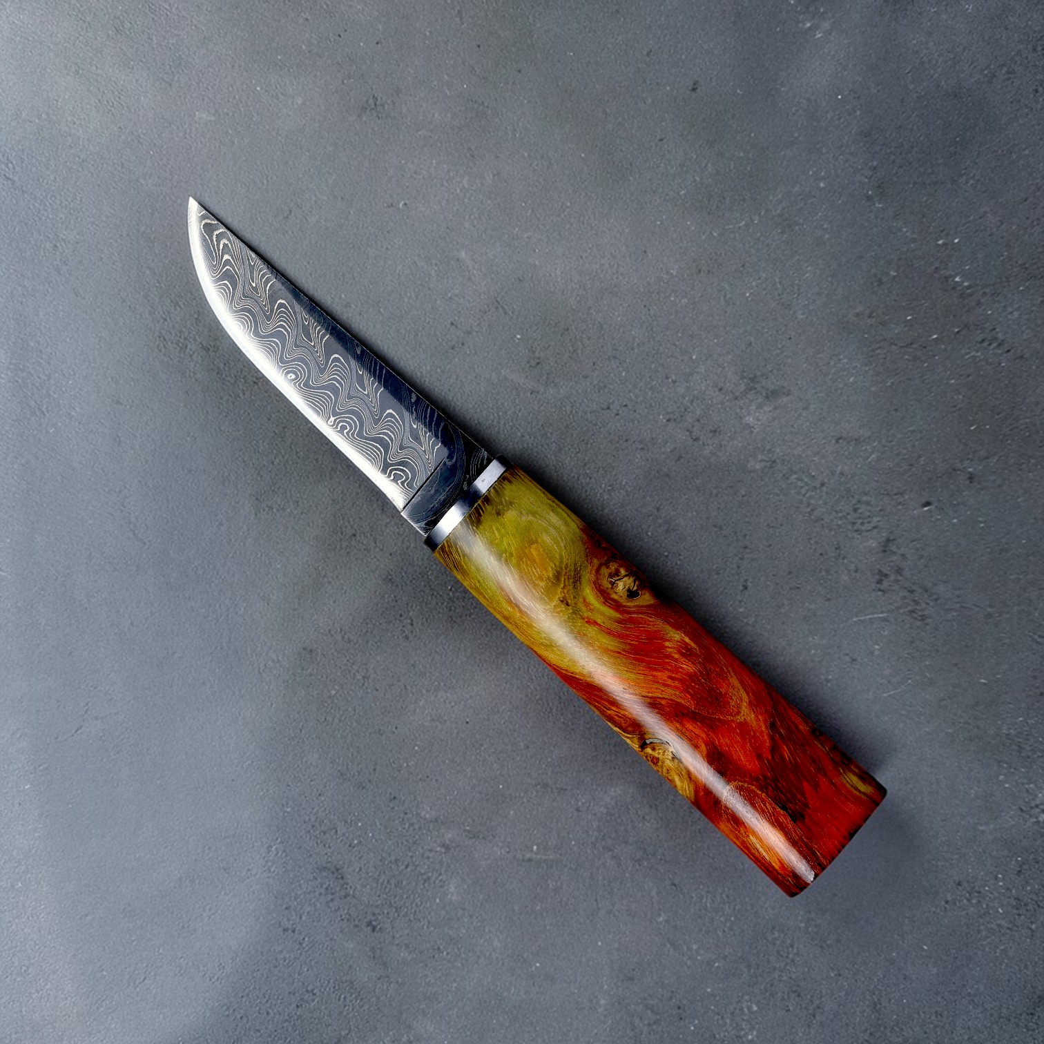 Sürmene El Yapımı Puukko Avcı Bıçağı - Damascus