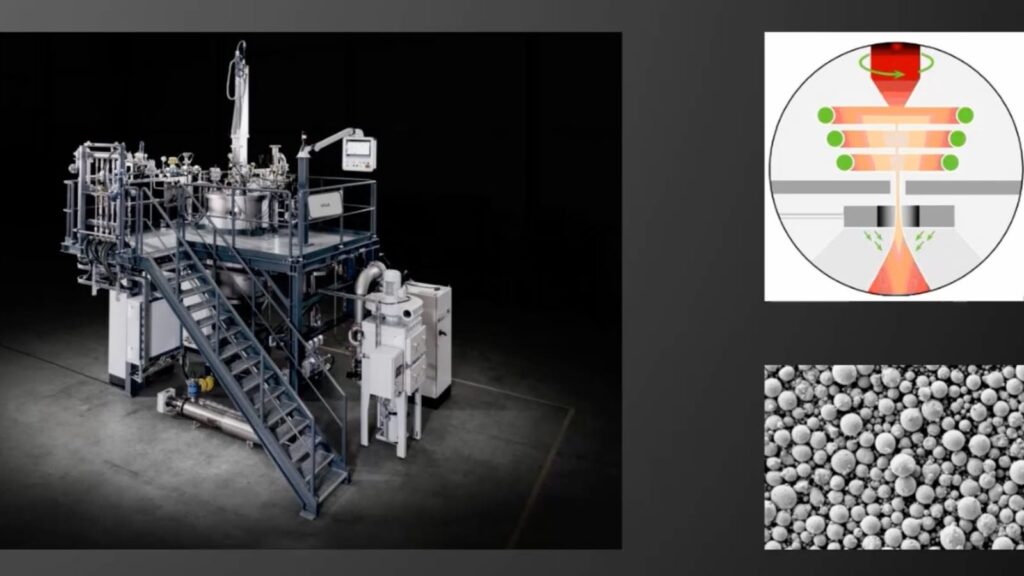 Toz metalurjisi atomizasyon işlemi ve basınç odalarının teknik şeması