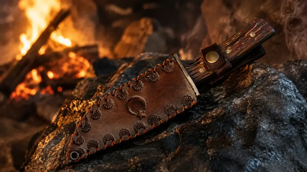 Rambo bıçağı ve özel deri kılıf tasarımı